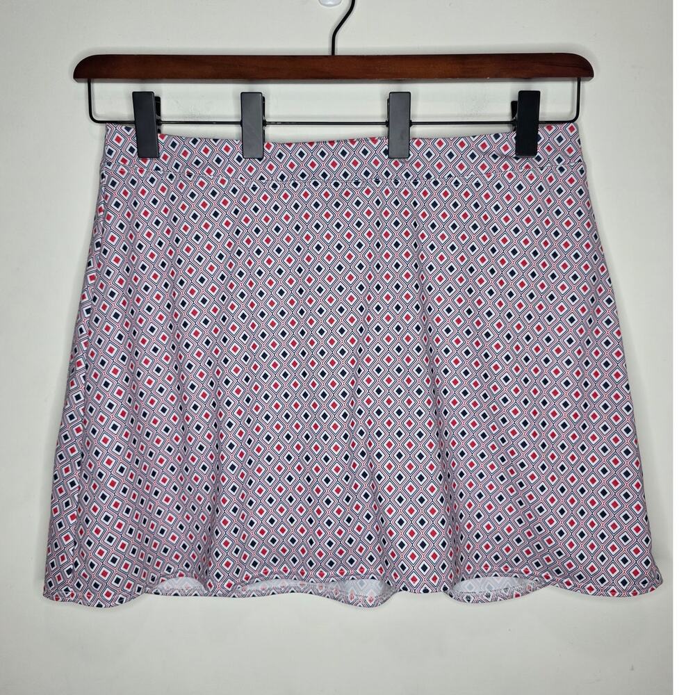 Lady Pinseeker Golf red white blue geometric athletic skirt skort - XXL / 2XL